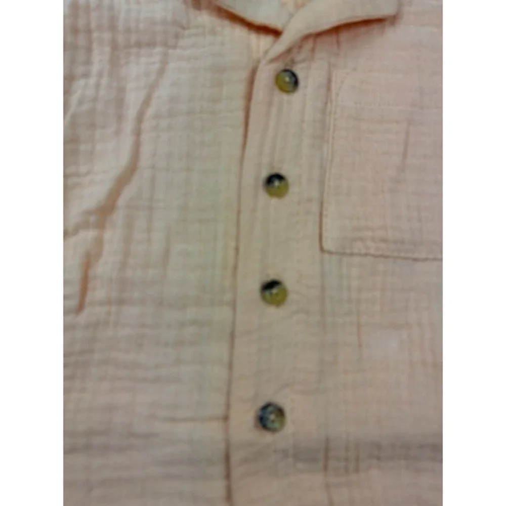 American Hawk Boys‎ 2 Piece Set 24M Apricot Gauze Cotton Shirt Shorts Outfit